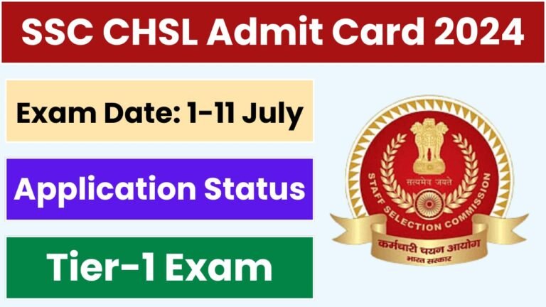 SSC CHSL Admit Card 2024 and Application Status Out, Region Wise Available