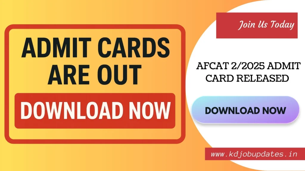AFCAT 2/2025 Admit Card Released – Download Now