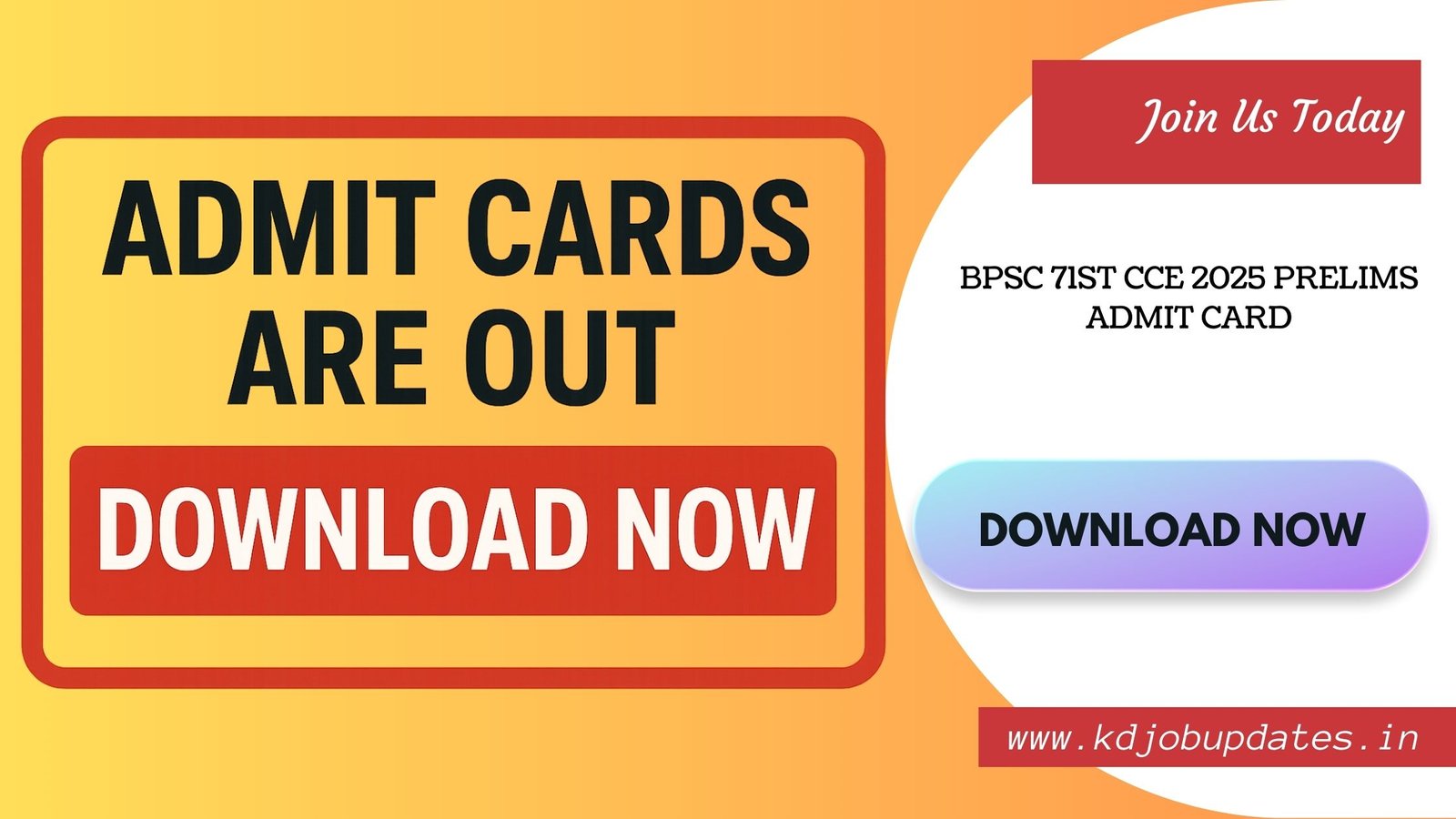 BPSC 71st CCE 2025 Prelims Admit Card OUT – Download Link & Check Exam Date
